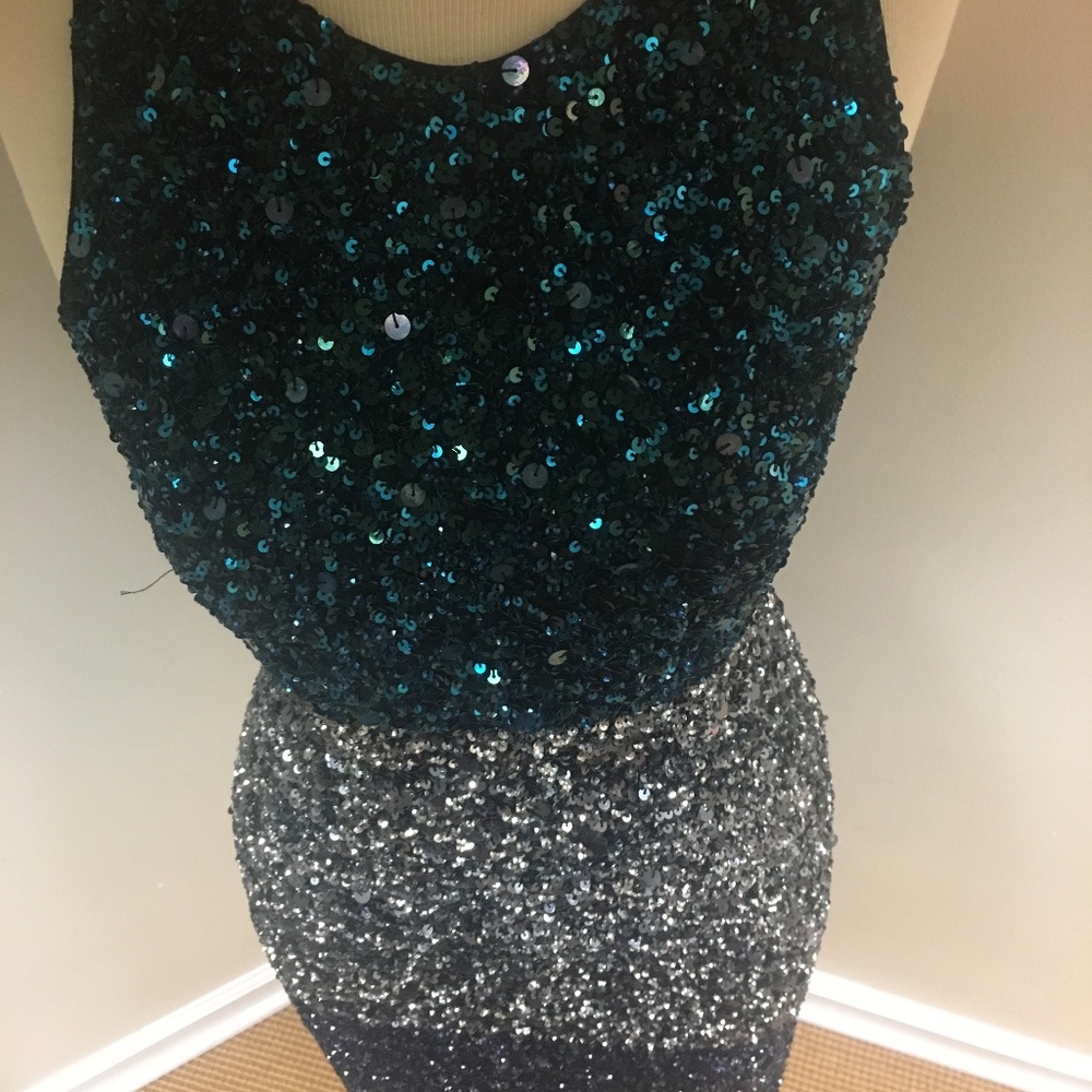French Connection Colorblock Sequin Sheath Dress, - image 1